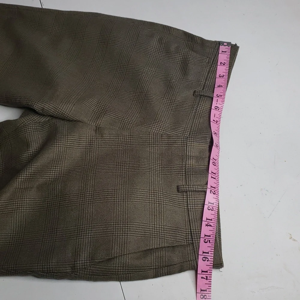 J Crew Ludlow Moon Wool Cotton Plaid Slim Fit Pants Size 32x34 Preppy Academia